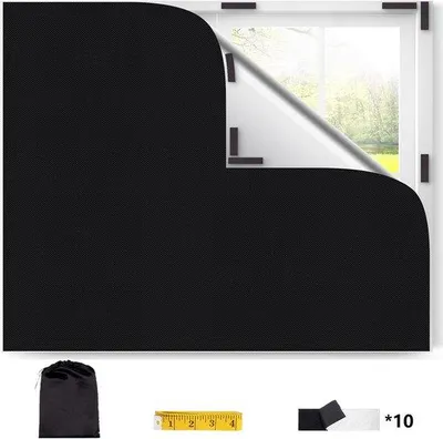 Image de Store occultant, dimensions 300x145 cm - Portable, sans perçage - Idéal pour chambre à coucher, chambre d'enfant et voyages