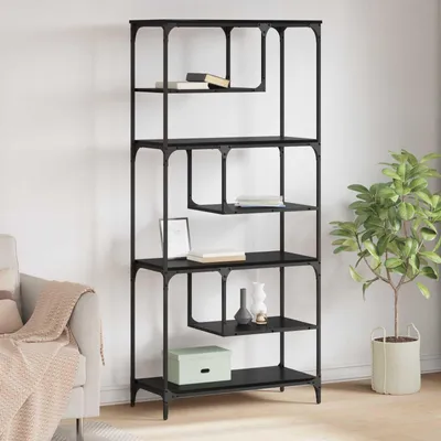Produktbild von PUEAZU Bücherregal 6 Ebenen 81 x 36 x 176 cm Holzwerkstoff - Bücherregale &37572
