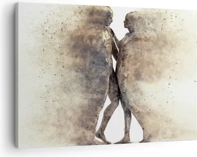 Produktbild von Bild auf Leinwand - Leinwandbild - Staub eine Frau ein Mann der Liebe - 70x50cm - Wand Bild - Wanddeko - Leinwanddruck - Bilder - Kunstdruck - Leinwand bilder - Wandkunst - AA70x50-3102