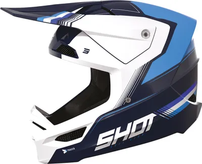 Image de Shot Race Tracer casque de motocross, bleu/noir/blanc, XL (61/62)