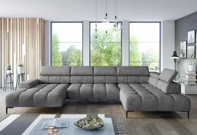 Immagine prodotto di Tessuto Divano a U Zona giorno Divano letto ad angolo Funzione Divano moderno design tessile