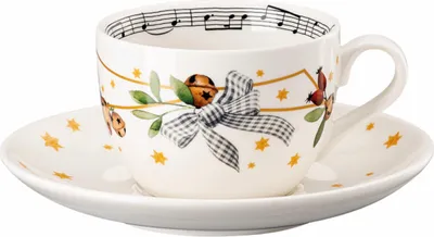 Produktbild von Hutschenreuther Sammelserie 2024 -  Süßer die Glocken... -  Cappuccinota. 2-tlg. 02471-727212-14765