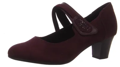 Immagine prodotto di Décolleté da donna Jana con cinturino stile Mary Jane, vegane, color Bordeaux, taglia 39