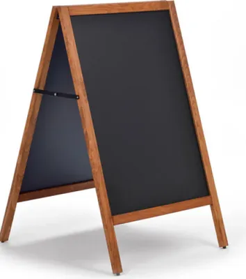 Produktbild von Magnetoplan Outdoor Kundenstopper MULTI wetterfest - DIN A1 - Kreidetafel - Schwarz/Braun