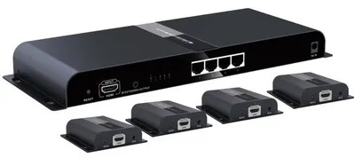 Immagine prodotto di Techly IDATA-EXTIP-314V4 Techly Hdbit HDMI Extender/Splitter mit IR, 4 Wege, 120m