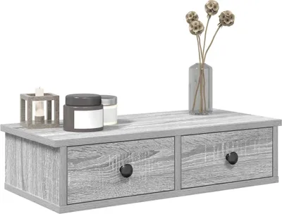 Immagine prodotto di Maison Exclusive - Scaffale a muro con cassetti Grigio Sonoma 60x28x15 cm Materiale ligneo