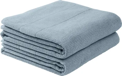 Produktbild von SCHIESSER Duschtuchset Turin | Einfarbig | 2-teilig | 100% Baumwolle | Flauschig & Saugstark | 70x140 cm | Hellblau