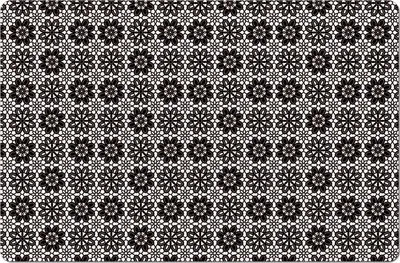 Produktbild von Zeller Platzset "Flowers", PP, schwarz - 43,5x28,5; 26908