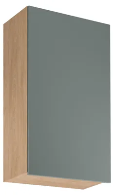 Obrázek produktu pro Vysoká horní kuchyňská skříňka SALERNO - šířka 60 cm, dub / zelená