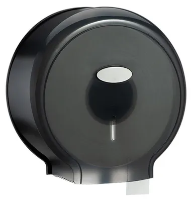 Produktbild von Jumbo-Toilettenpapierrollenspender, stanzfrei, wasserdicht, Wandmontage, einzelner Taschentuchhalter für Badezimmer, transparent schwarz