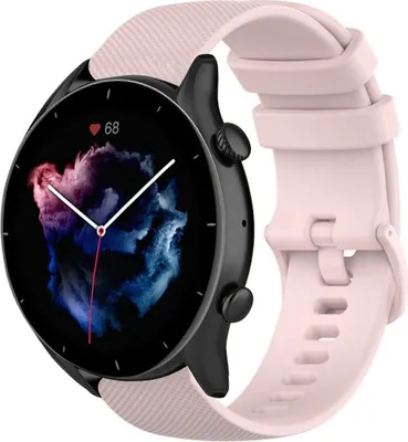Produktbild von Strap-it Amazfit GTR 3 Luxus-Silikonarmband (Rosa)