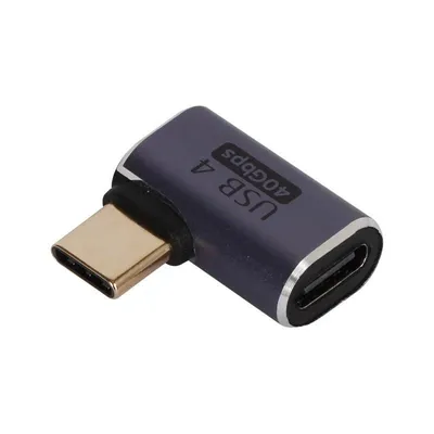 Produktbild von USB 4.0 OTG Typ-C Adapter Stecker Buchse Verlängerung 90 Winkel Macbook Laptop