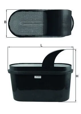 Produktbild von MAHLE LX 3555 Luftfilter