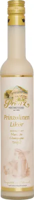 A bottle of Prinz Prinzalinen Likör Marc de Champagne Trüffel Cream.