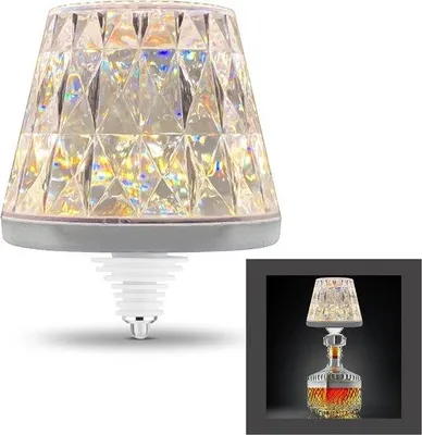 Productafbeelding van Draadloze LED Fleslamp met Batterij - Dimbare Tafellamp Warm Wit IP54