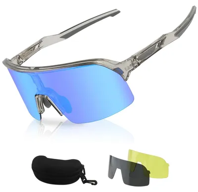 Productafbeelding van Omgoods - Polarized Cycling Glasses - UV400 Sport Zonnebril met 3 Verwisselbare Lenzen