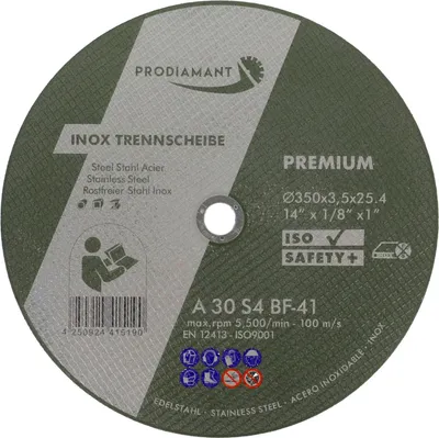 Produktbild von PRODIAMANT Trennscheibe 350mm für Inox, Metall, Stahl und Edelstahl