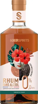 Produktbild von Sober-Rum - destillierte alkoholfreie Spirituose - alkoholfreier Rum Extrakt 0,5l 0,0%vol.