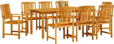 Produktbild von vidaXL Garten Essgruppe 9 pcs Braun Massivholz Akazie