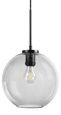 Produktbild von Pendelleuchte LED, Hängelampe, Deckenlampe Pendel, Pendellampe Esstisch, Pendelleuchte für Wohnzimmer, Skandinavische Design, Loop dunkles Glas D25