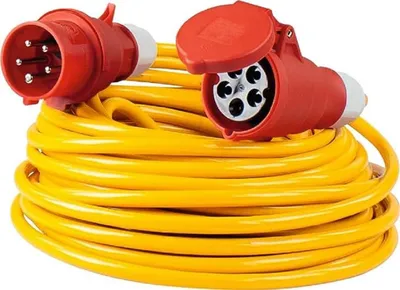 CEE-Verlängerungskabel 50 m, 5G2,5, 400V/16A, IP44, 5-polig