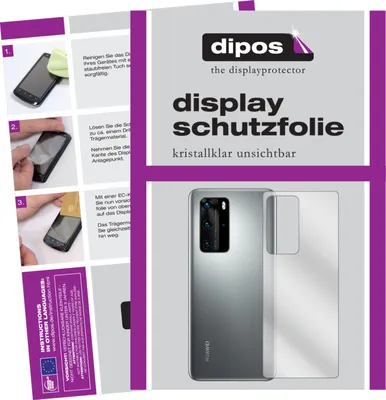 Produktbild von 2x Schutzfolie für Huawei P40 Rückseite klar Displayschutzfolie Folie Display Schutz dipos