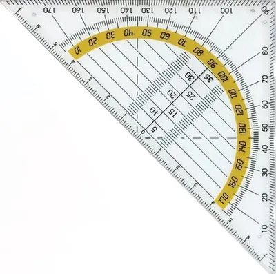 Produktbild von Geodreieck 14 cm, Geometrie-Dreieck Maßstab Kunststoff glasklar