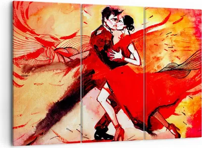 Produktbild von Bild auf Leinwand - Leinwandbild - tanzen sie - 105x70cm - Wand Bild - Wanddeko - Wandbilder - Leinwanddruck - Bilder - Kunstdruck - Wanddekoration - Leinwand bilder - Wandkunst - CE105x70-3731