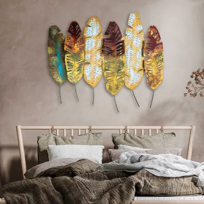 Immagine prodotto di Wallity, Foglie- TNL2235, Colorato, Altre decorazioni per la casa, 107 x 88 cm, 100% metallo (Spessore: 1