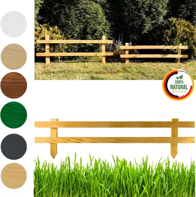 Produktbild von Floranica Gartenzaun 1 stk. 20 cm x 100 cm Natur Steckzaun Zierzaun Friesenzaun zum Stecken Vorgartenzaun