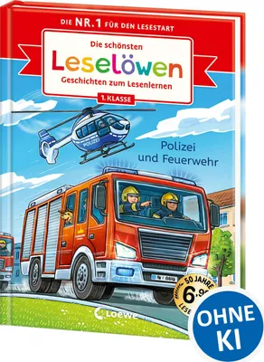 Produktbild von Die schönsten Leselöwen-Geschichten zum Lesenlernen - Polizei und Feuerwehr
