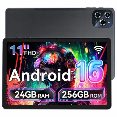 Immagine prodotto di Tablet KINGRID W90 con 4G LTE, 5G WIFI, display FHD+ da 11 pollici, Android 15, Gemini AI, 24GB+256GB, 4TB espandibile, 1080P, 16MP+8MP, batteria da 8000 mAh