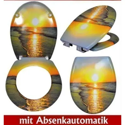 Produktbild von Toilettensitz Toilettendeckel Klodeckel Wc Sitz mit Absenkautomatik Sunset