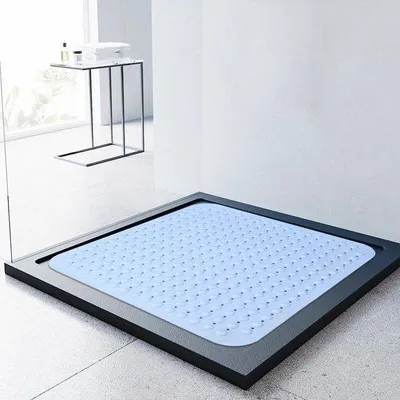 Image de Tapis antidérapant 80 x 80 cm, bleu