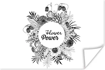 Produktbild von MuchoWow® Poster Sprichwörter - Zitate - Blumen 90x60 cm - Schlafzimmer