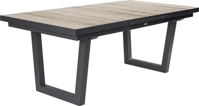 Produktbild von Gartentisch Kentucky Ausziehtisch mit Synchronauszug 200/260x100x75cm V-Fuß Keramik Braun
