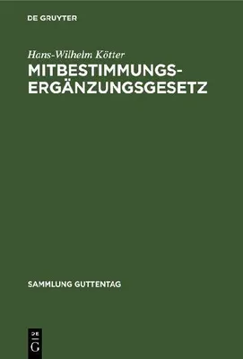 Produktbild von Mitbestimmungs-Ergänzungsgesetz