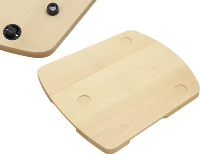 Produktbild von Buche Holzbrett für Thermomix mit Rollen TM5 TM6, lackierte Unterlage