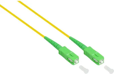 Produktbild von Patchkabel LWL Simplex OS2 SC/APC 2m gelb, LSZH, 9/125μm
