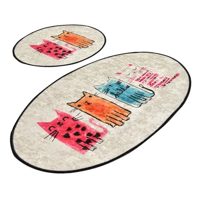 Produktbild von s Badematten-Set, 60x100 & 50x60 cm - Weich, Rutschfest, Waschbar