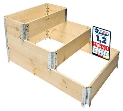 Produktbild von Garronda Holzaufsatzrahmen für Palette Aufbewahrungskiste aus Holz Hochbeete Holzkiste
