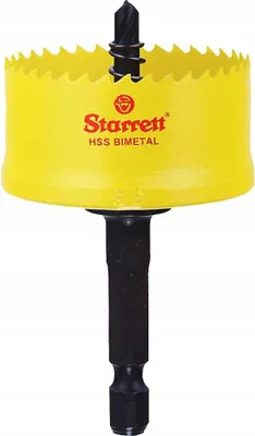 Image de Scie cloche BIMETAL avec tige 1/4" et foret de centrage Starrett 25 mm (1 pouce)