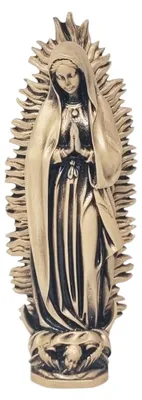 Madonna Maria Statue aus Metall, goldfarben, 25 cm