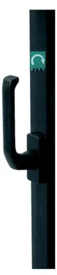 Image de Crémone pompier à poignée rotative L.2,3m noir - ISEO - 43002303