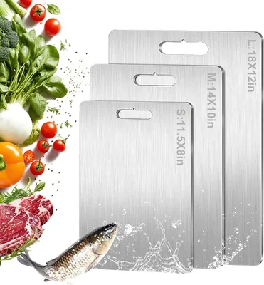Productafbeelding van Set van 3 titanium snijplanken voor de keuken