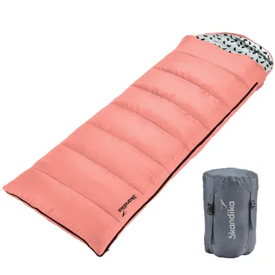 Produktbild von Skandika Deckenschlafsack Iceland Single | Schlafsack Outdoor für Erwachsene, 3 Jahreszeiten mit Baumwolle, 220 x 80 cm, als Doppelschlafsack nutzbar
