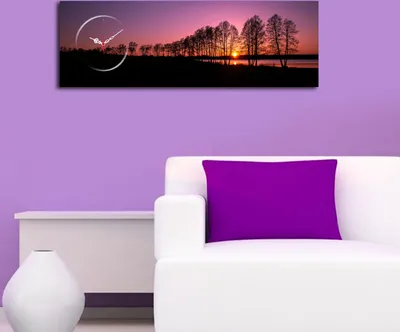 Produktbild von Opviq, 3090CS- CTY1630, Bunt, Wanduhren, 30 x 90, 100% Wildleder -Leinwand