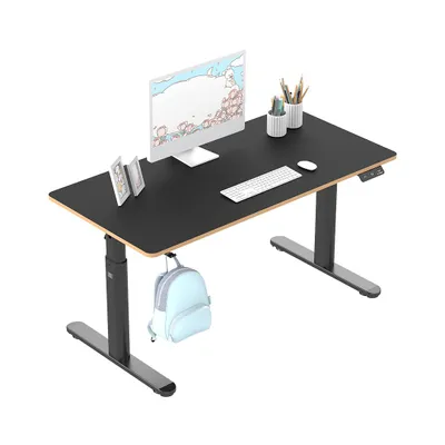 Immagine prodotto di Tavolo da lavoro per bambini, altezza regolabile elettricamente, piano nero, 120X60 cm, 55-81 cm