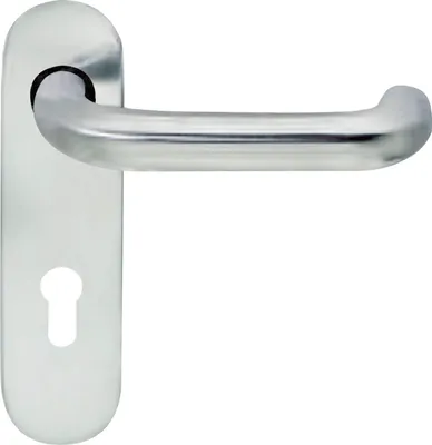 Produktbild von BKS Drückerlochteil B 72110 mit Kurzschild PZ 72 mm, für außen rund, silber