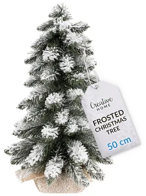 Obrázek produktu pro Creative Home Umělý vánoční stromek se sněhem Malý vánoční stromek 50 cm